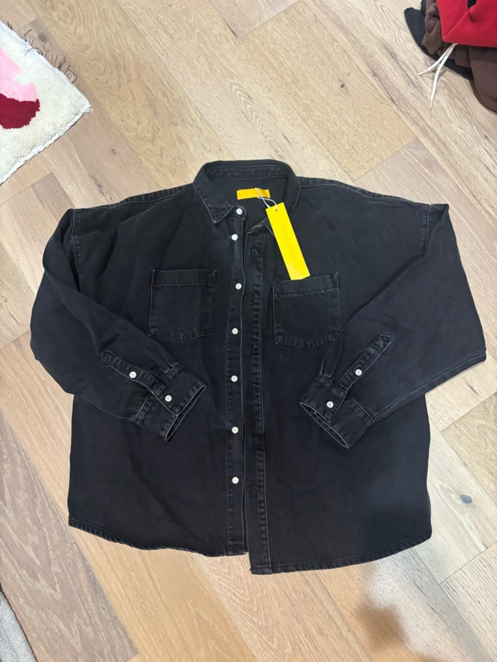 Men's Black Lightweight Shirt Jacket - Casual Button-Up